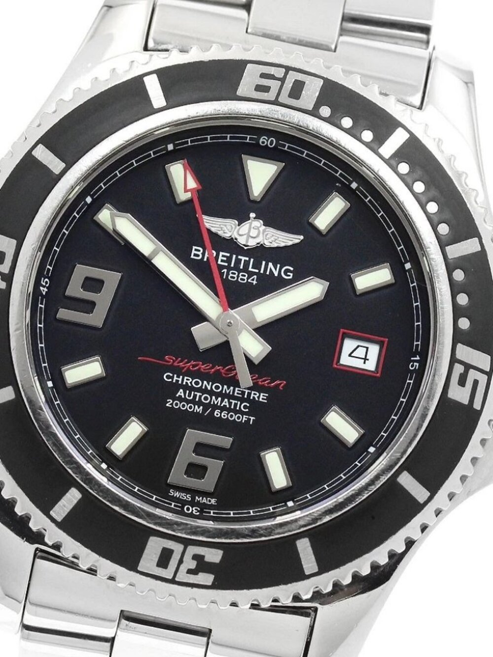 BREITLING Super Ocean 44 A17391 Date Black Dial Automatic Men's Watch_952307